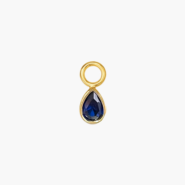 december birthstone blue pear earring charms