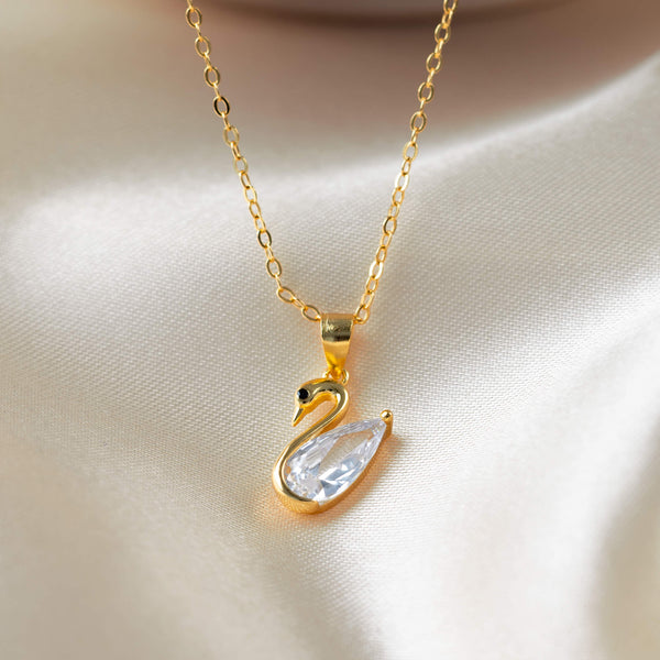 feya swan pendant necklace