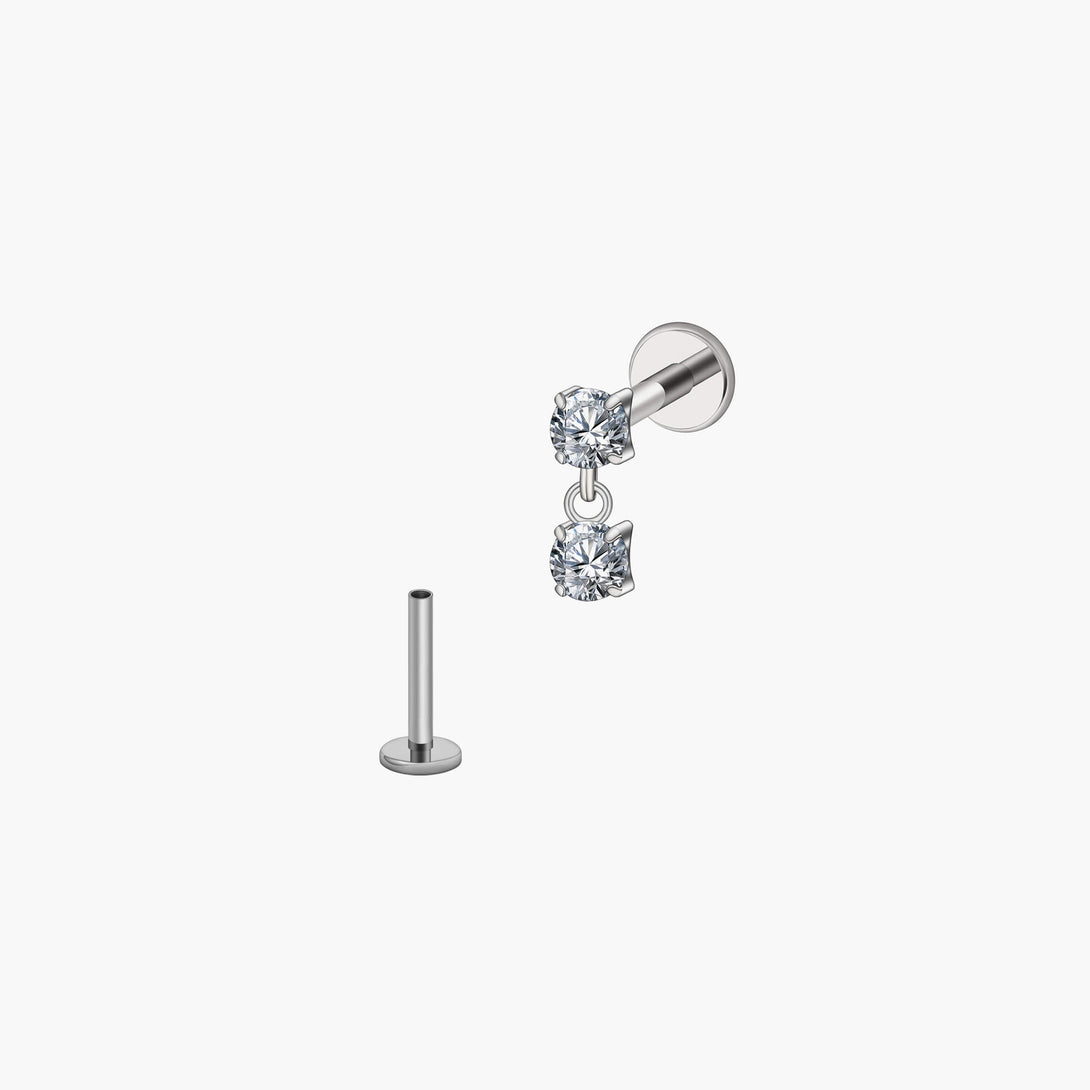 titanium earrings studs flat back