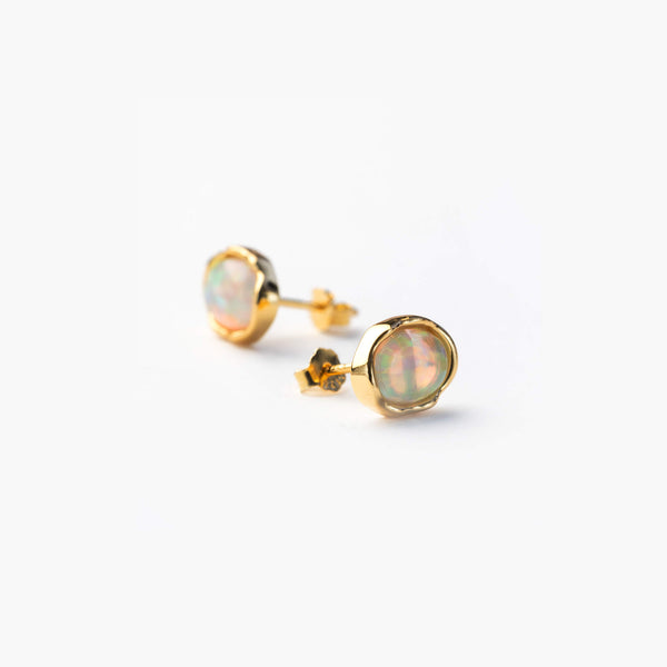 Livia Irregular Opal Stud Earrings