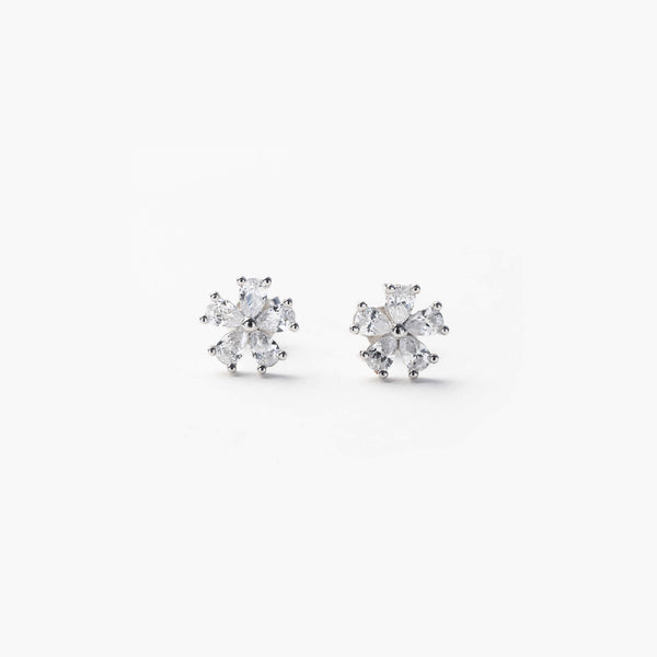 Sakura Flower Silver Stud Earrings