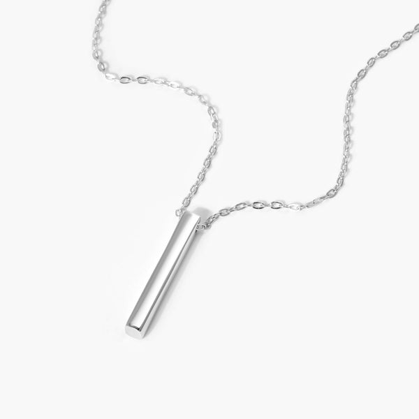 mia silver bar pendant necklace